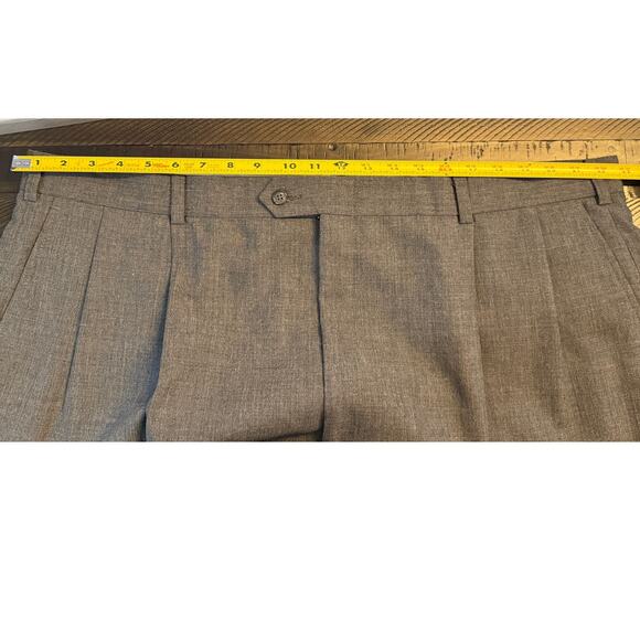 Hart Schaffner & Marx Gray Grey Pure Wool Pants Size 44 - Picture 8 of 10